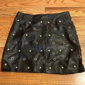 Leather skirt with fun silver details